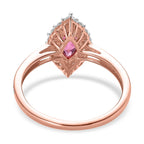 D'Joy - Tanzanian Wine Garnet and Natural Zircon Halo Ring in 18K Vermeil Rose Gold Plated Sterling Silver 1.00 Ct._3793469_4
