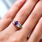 Skyblue Topaz & Multi Gemstone 5 Stone Ring in Sterling Silver 2.22 Ct._3793697_1