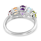 Skyblue Topaz & Multi Gemstone 5 Stone Ring in Sterling Silver 2.22 Ct._3793697_6