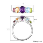 Skyblue Topaz & Multi Gemstone 5 Stone Ring in Sterling Silver 2.22 Ct._3793697_7