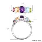 Skyblue Topaz & Multi Gemstone 5 Stone Ring in Sterling Silver 2.22 Ct._3793698_7