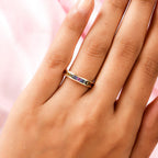 Royal Bali Collection - 9K Yellow Gold Multi Sapphire Half-Eternity Band Ring 1.20 Ct._3797916_2