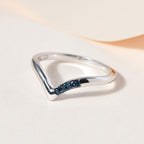 Blue Diamond Wishbone Ring in Platinum Overlay Sterling Silver_3798840_1
