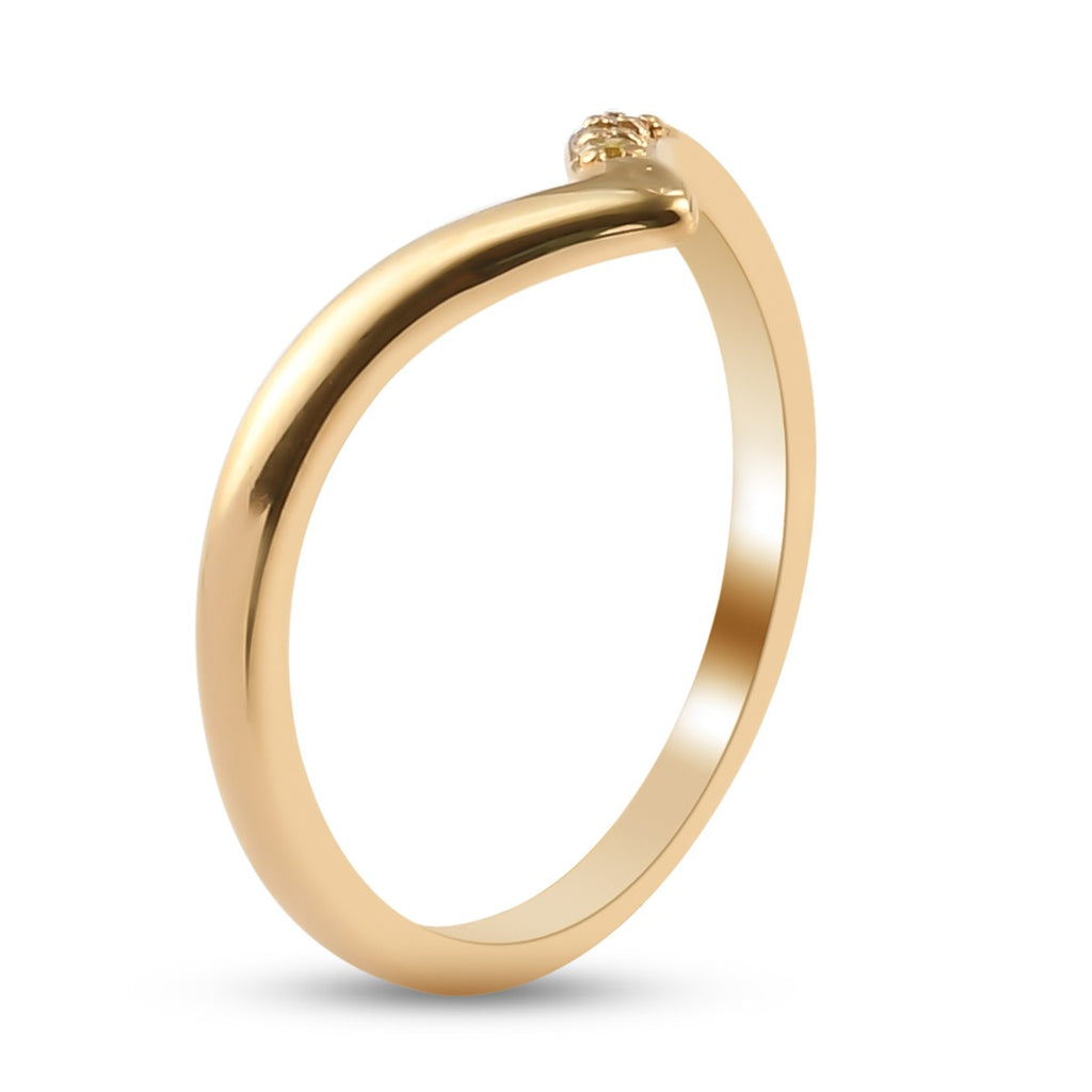 Yellow Diamond Wishbone Ring in 18K Vermeil Yellow Gold Plated Sterling Silver_3798852_3