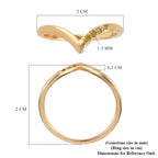 Yellow Diamond Wishbone Ring in 18K Vermeil Yellow Gold Plated Sterling Silver_3798852_5