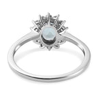 D'Joy SkyBlue Topaz & Natural Zircon Halo Ring in Platinum Overlay Sterling Silver 1.37 Ct._3811744_4