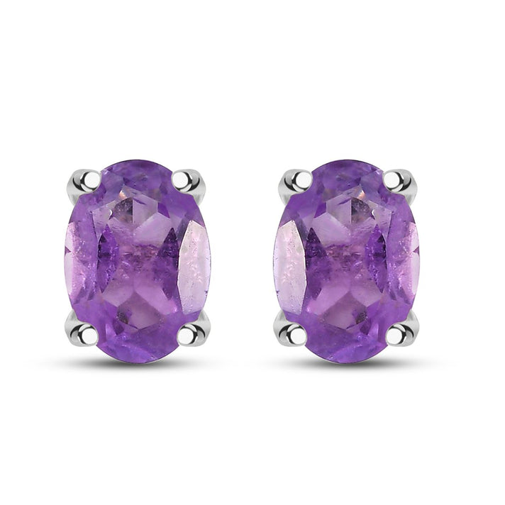 1.7 Ct. Prasiolite Earrings in Platinum Plated Sterling Silver 3815706 1