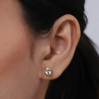 Royal Bali Collection - Prasiolite Stud Earrings with Push Back in 18K Vermeil Yellow Gold Plated Sterling Silver 1.20 Ct._3815705_2