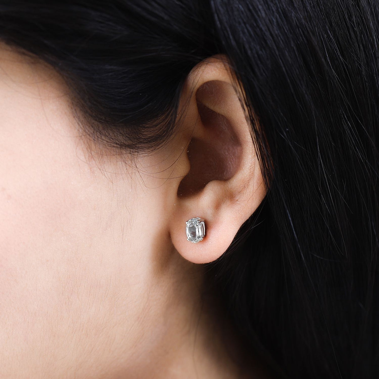 1.7 Ct. Prasiolite Earrings in Platinum Plated Sterling Silver 3815706 3