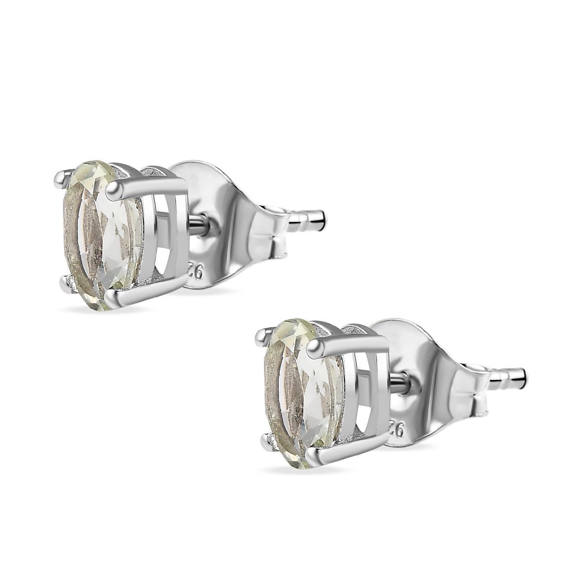 1.7 Ct. Prasiolite Earrings in Platinum Plated Sterling Silver 3815706 4
