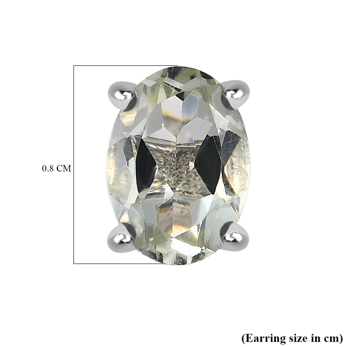 1.7 Ct. Prasiolite Earrings in Platinum Plated Sterling Silver 3815706 6