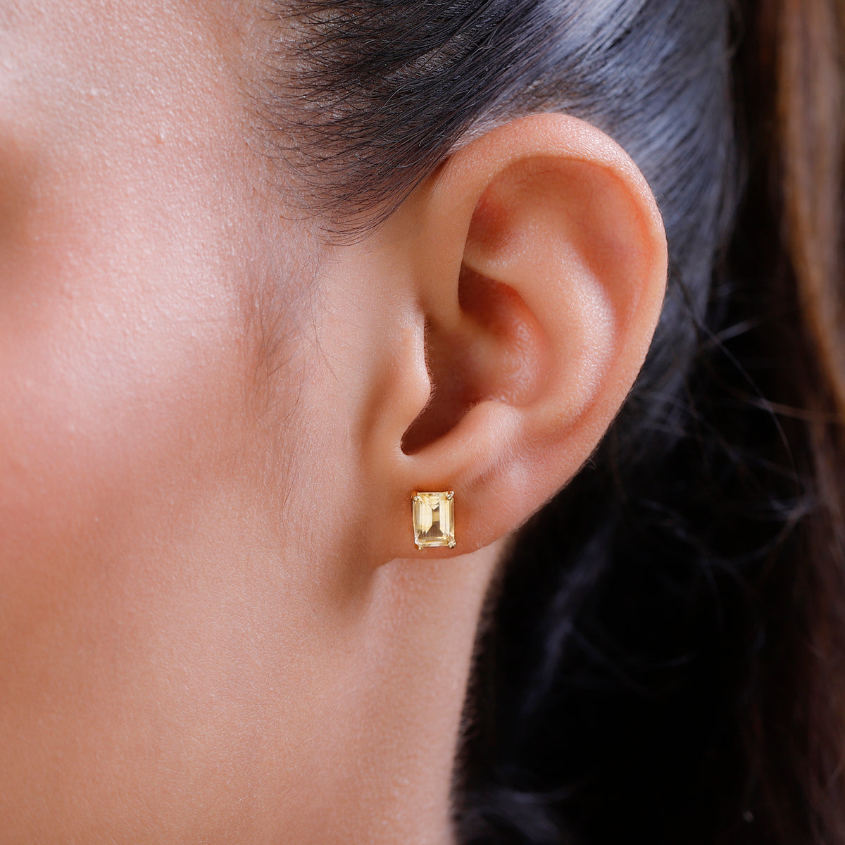 1.62  Ct. Citrine Earrings in 14K Gold Plated Sterling Silver V32528608 3