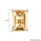 Citrine Stud Earrings with Push Back in Platinum Overlay Sterling Silver 1.90 Ct._3815758_4