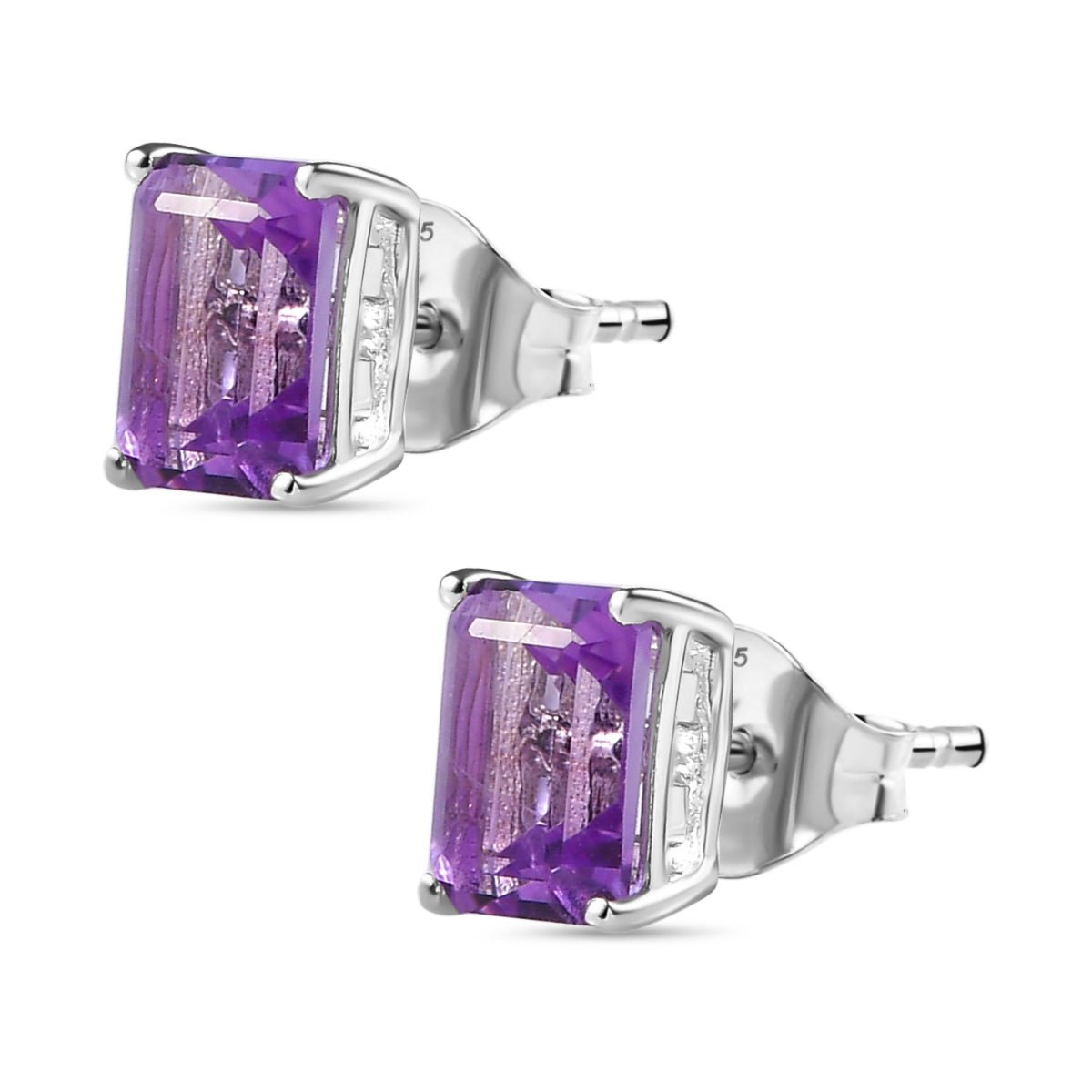 2.21 Ct. Pink Amethyst Earrings in Platinum Plated Sterling Silver 3815837 4