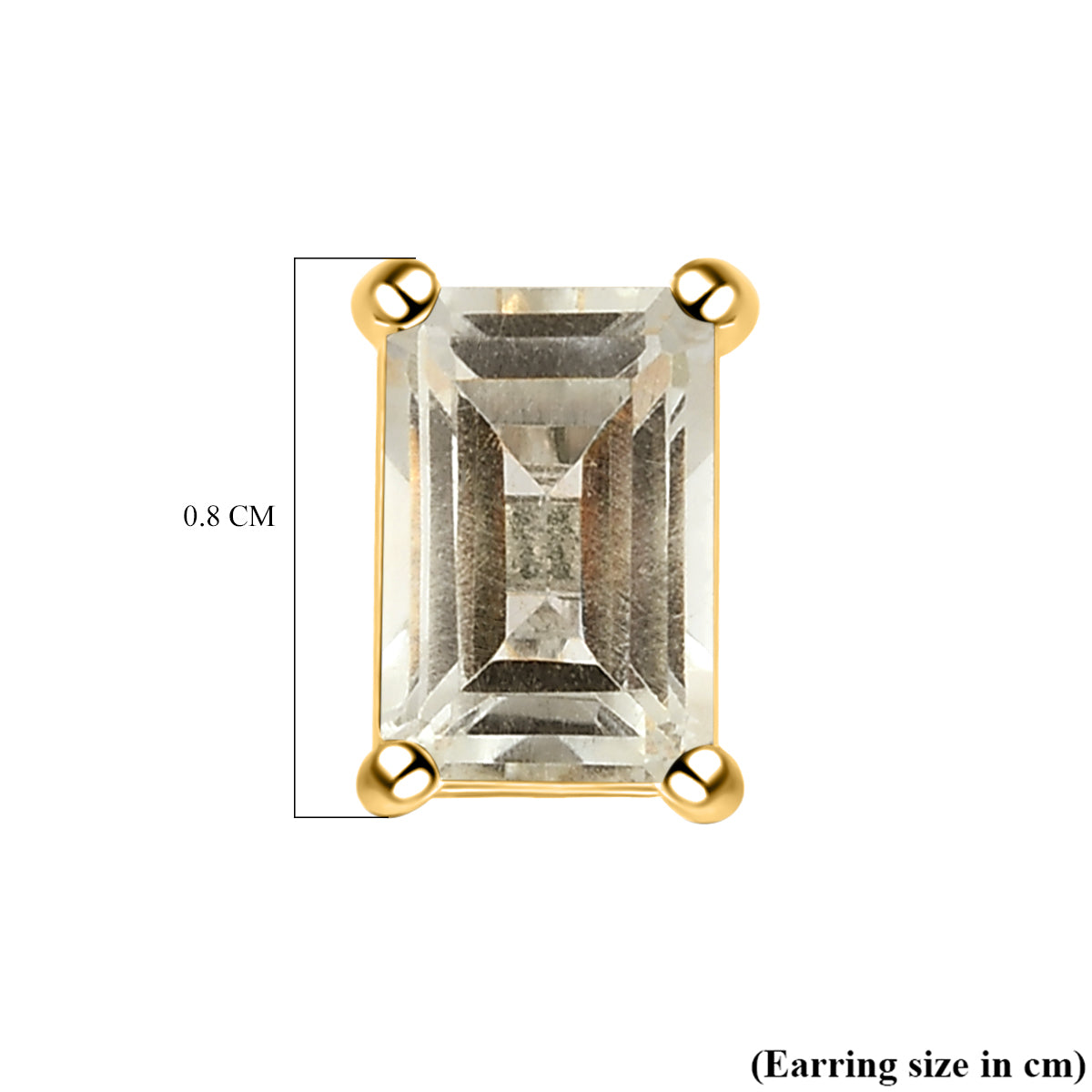 10.2 Ct. Prasiolite Solitaire Earrings in 14K Gold Plated Sterling Silver 3815851 5