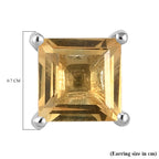 Citrine Stud Push Post Earrings in Platinum Overlay Sterling Silver 2.15 Ct._3815858_4