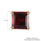 Mozambique Garnet Stud Push Post Earrings in 18K Vermeil Yellow Gold Plated Sterling Silver 2.50 Ct._3815865_4
