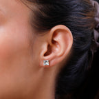Prasiolite Stud Push Post Earrings in Platinum Overlay Sterling Silver 2.13 Ct_3815871_2