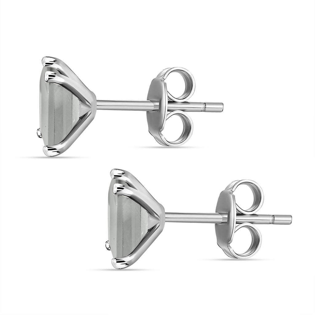 Prasiolite Stud Push Post Earrings in Platinum Overlay Sterling Silver 2.13 Ct_3815871_4