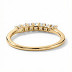 Royal Bali Collection - 9K Yellow Gold Moissanite Half Eternity Ring_3820726_5