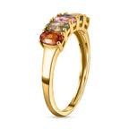 D'Joy - Rainbow Sapphire Ring in 18K Vermeil Yellow Gold Plated Sterling Silver 1.46 Ct._3823428_3