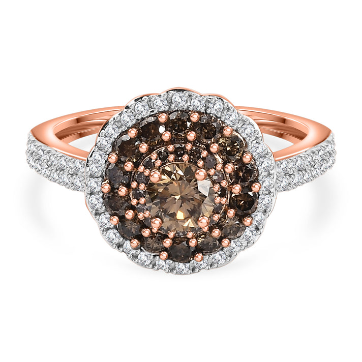 (Size N) 9K Rose Gold SGL Certified Natural Champagne Diamond (I3-G-H - Fancy Light Brown Champange) 3834489 1