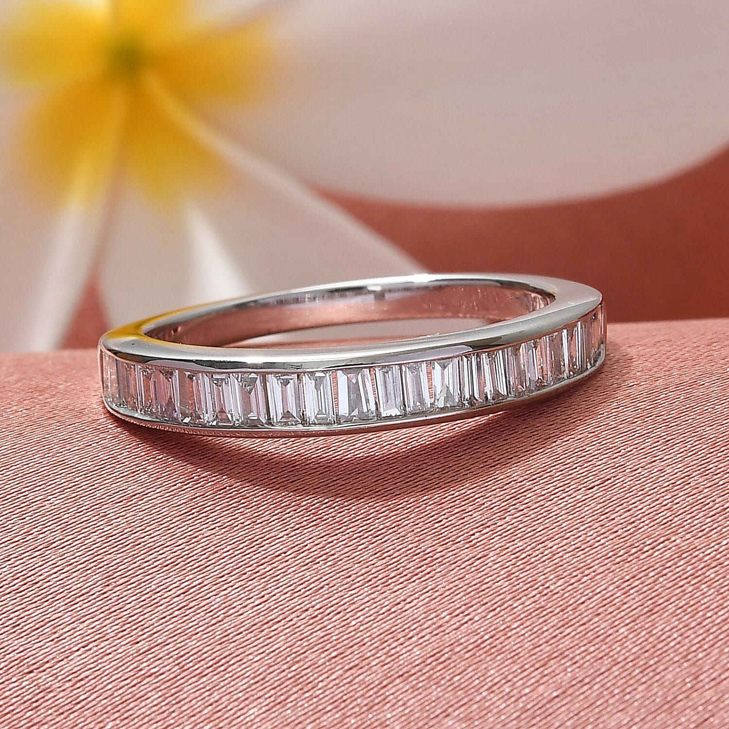 ILIANA 18K White Gold IGI Certified Diamond (SI-G-H) Half Eternity Ring V32339235 1