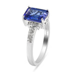 RHAPSODY 950 Platinum AAAA Tanzanite and Diamond (VS-E-F) Ring 2.59 Ct.