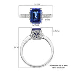 RHAPSODY 950 Platinum AAAA Tanzanite and Diamond (VS-E-F) Ring 2.59 Ct.
