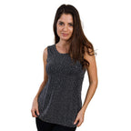 TAMSY Embellished Sleeveless Top (Size M) - Black & Silver_3880411_4