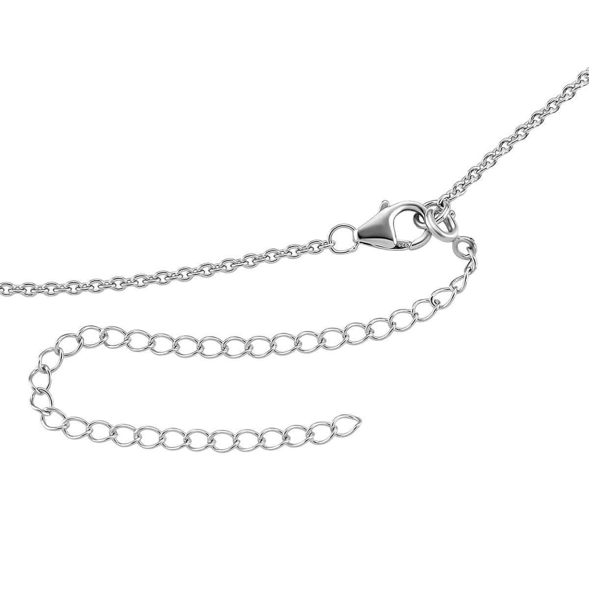 Lucy Q Raindrop Collection - 4 in 1 Arizona Sleeping Beauty Turquoise Detechable Pendant with Chain (Size 16) in Rhodium Overlay Sterling Silver. 3882817 5
