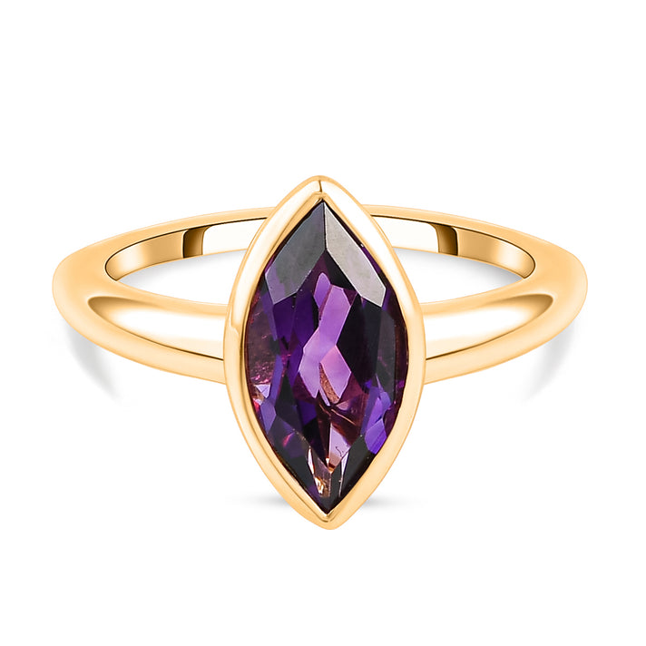 RACHEL GALLEY Lusaka Amethyst Solitaire Ring in 18K Yellow Gold Overlay Sterling Silver 1.65 Ct. 3883161 1