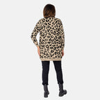 TAMSY 100% Acrylic Leopard Print Cardigan (Size S) - Peach and Black_3885454_4