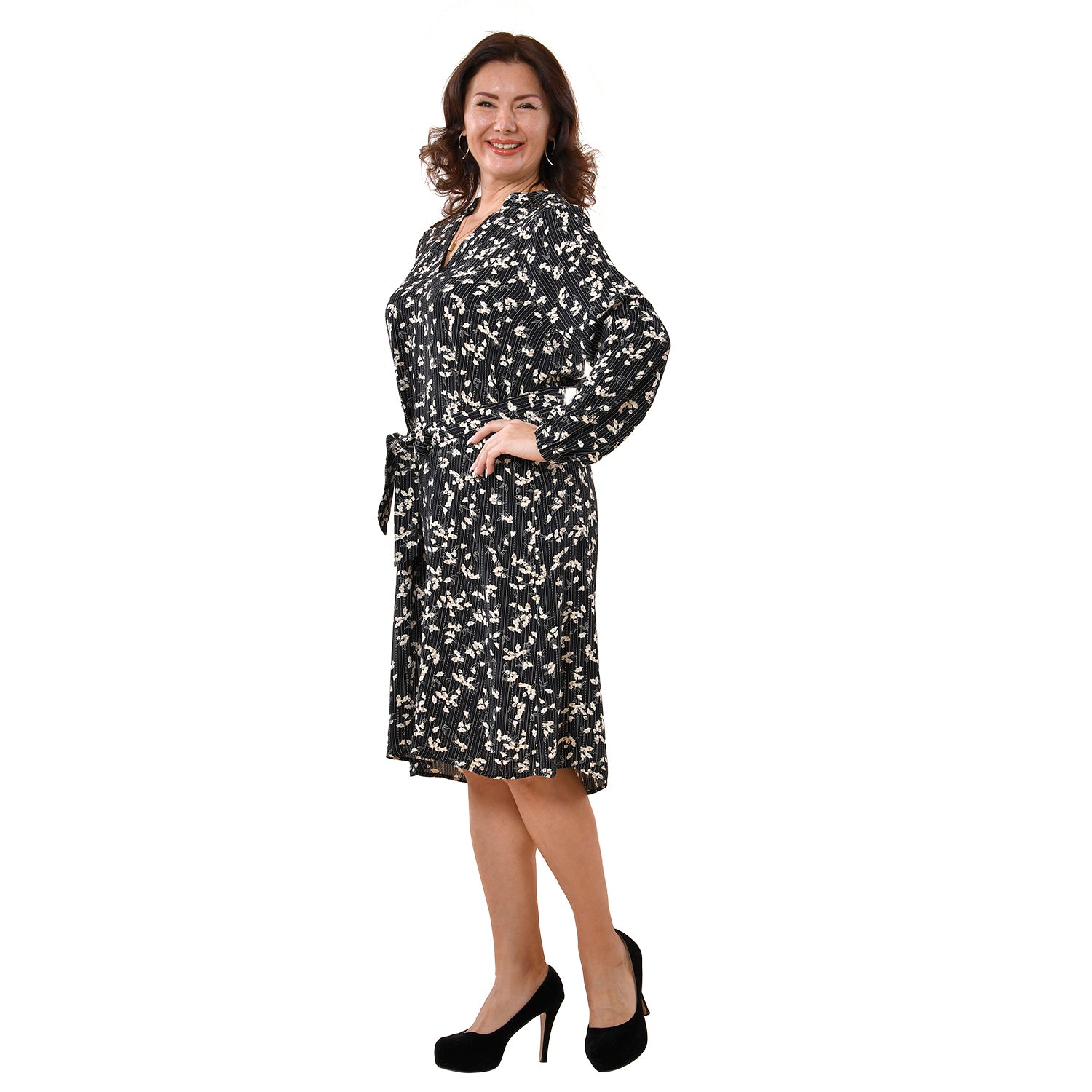 TAMSY Floral Pattern Dress - Black 3887466 3