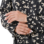 TAMSY 100% Viscose Floral Pattern Dress (Size XXL, 24-26) - Black_3887466_4