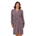 100% Viscose Squire Pattern Dress (Size L, 16-18) - Multi_3887469