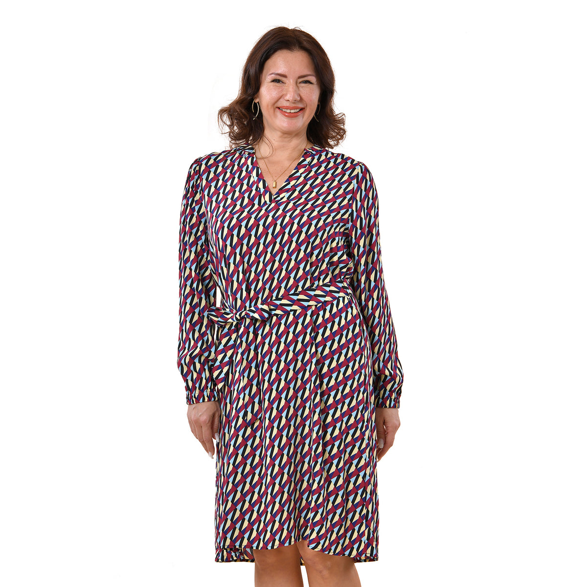 TAMSY Square Pattern Dress - Multi Colour 3887469 0