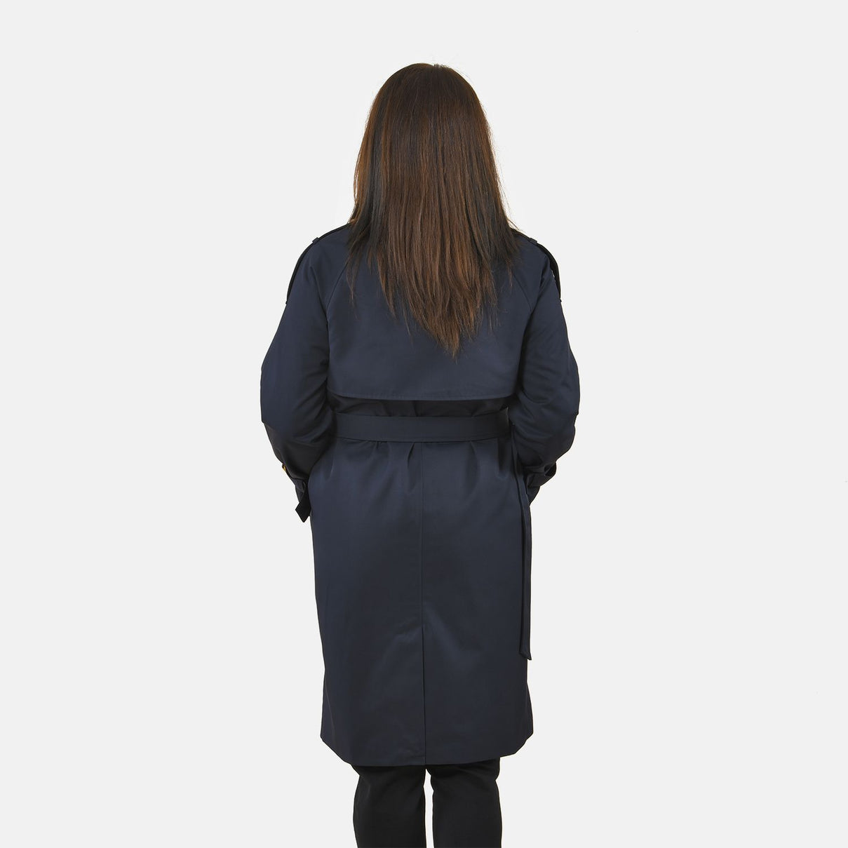 Tamsy Trench Solid Coat with 2 Side Pockets - Navy 3888609 2
