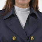 Tamsy Trench Solid Coat with 2 Side Pockets (Size XXL) - Navy_3888609_6