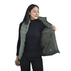 TAMSY Padded Gilet with 2 Side Zippered Pockets (Size XL,20-22) - Kelp_3888781_5