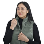 TAMSY Padded Gilet with 2 Side Zippered Pockets (Size XL,20-22) - Kelp_3888781_6