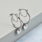 Silver Platinum Overlay Earring with Clasp in 18K Vermeil Yellow Gold Plated, Silver Wt. 6.41 Gms._3888920_1