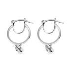 Silver Platinum Overlay Earring with Clasp in 18K Vermeil Yellow Gold Plated, Silver Wt. 6.41 Gms._3888920_3