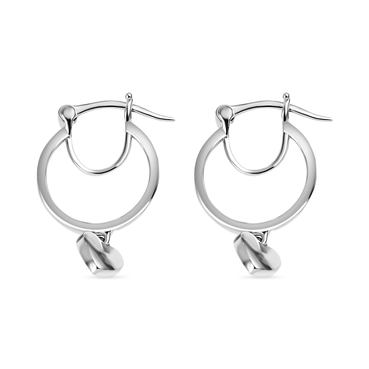 Silver Platinum Overlay Earring with Clasp in 18K Vermeil Yellow Gold Plated, Silver Wt. 6.41 Gms. 3888920 4