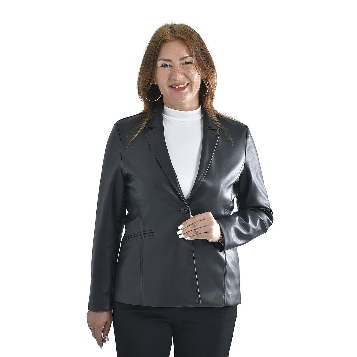 Tamsy PU faux Leather Blazer 3889687 5