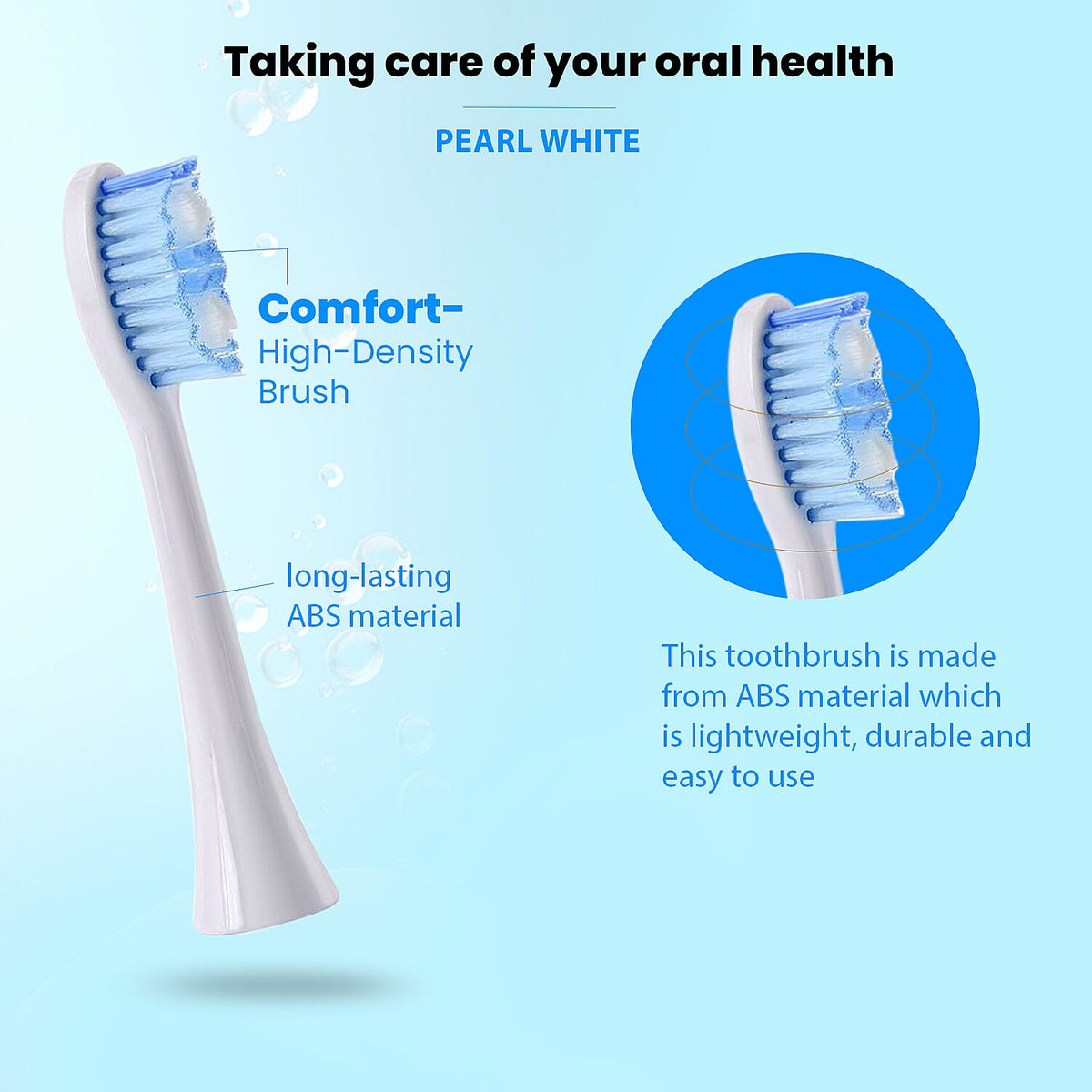 Sonic Electric Rechargeable Waterproof Toothbrush with 2 Replaceable Brush Heads (5V 3W) - Pearl WhiteÂ  3890475 3