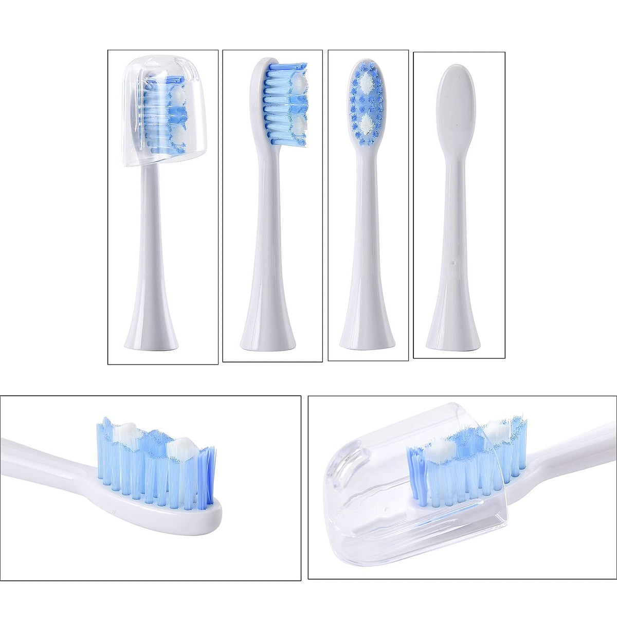 Sonic Electric Rechargeable Waterproof Toothbrush with 2 Replaceable Brush Heads (5V 3W) - Pearl WhiteÂ  3890475 7