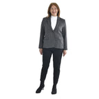 TAMSY Long Sleeves Blazer with Notched Lapel Collar (Size M,12-14) - Grey_3890809
