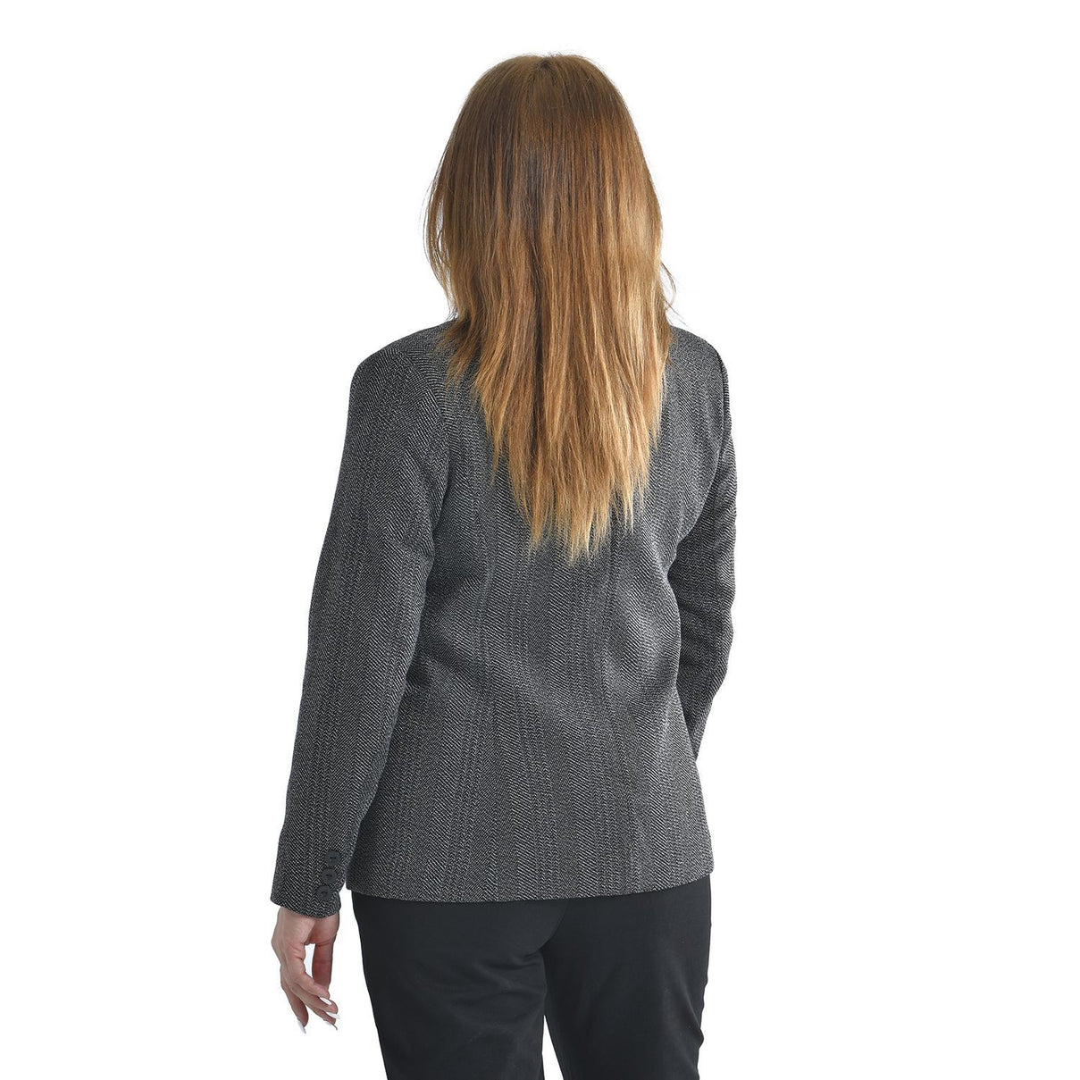 TAMSY Long Sleeves Blazer with Notched Lapel Collar  - Grey 3890809 2