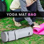 Soul Smart Solid Yoga Bag With Shoulder Strap (Size 70x20 cm) - Light Grey_3891038_3